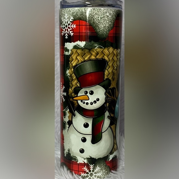 Christmas Snowman 20 oz Skinny Tumbler - Picture 4 of 5